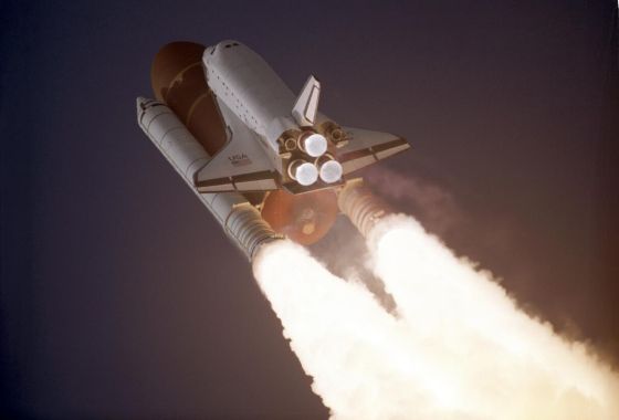 Space Shuttle Atlantis takes flight on its STS-27 mission, Dec. 2, 1988. Photo courtesy of NASA